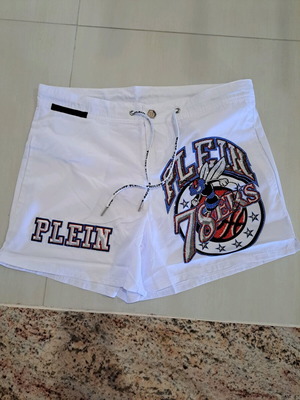 Philipp Plein men's swim shorts like new, white