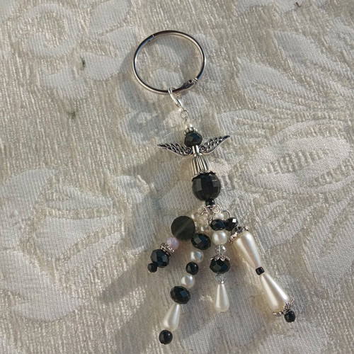 Keychain Angel new, handmade, black