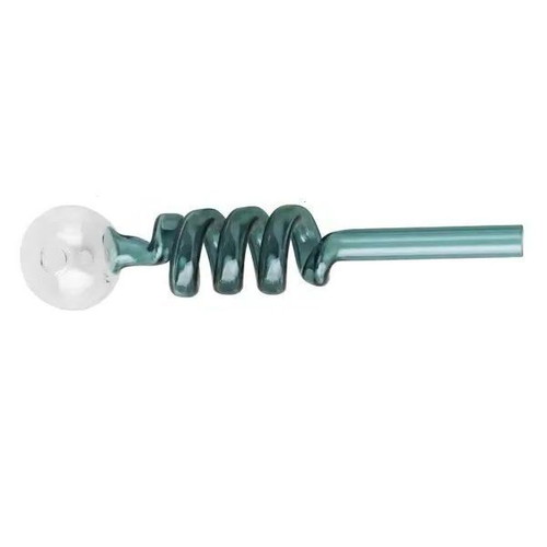 Glass pipe 14cm dark green new