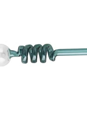 Glass pipe 14cm dark green new