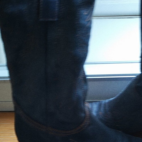 Cowboy suede boots blue with embroidery like new, size 39