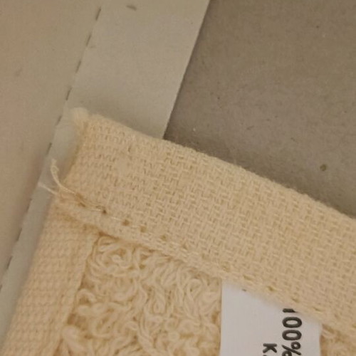 Borea towel set of 3 pieces new, ivory, cotton with embossed design