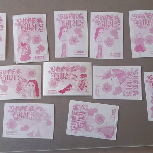 Super Girls Club stickers used, set of 32 pieces