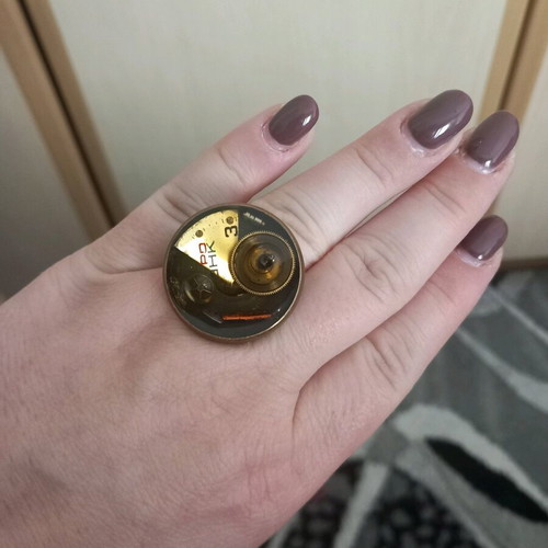 Ring from watch mechanism like new, black