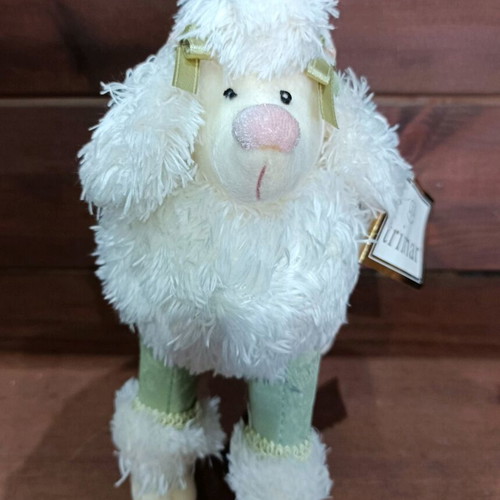 Trimar poodle fabric doll new, greenish