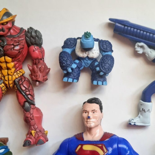 Vintage toy set of 6 used figures