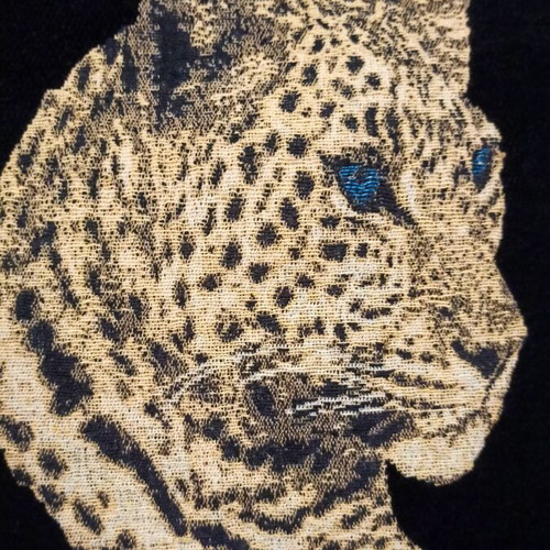Decorative pillow set of 4 with animal print jacquard fabric, like new
