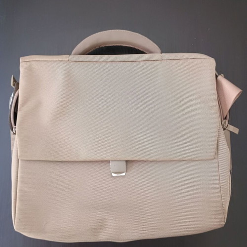 Piquadro professional bag used, beige and gray