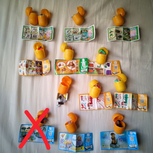 Kinder surprise closed eggs
