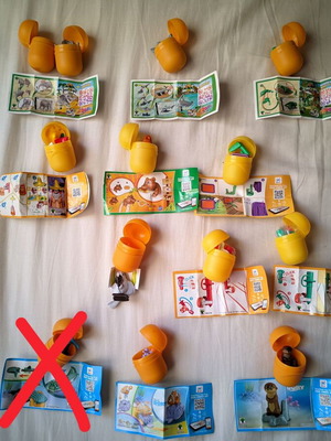 Kinder surprise closed eggs