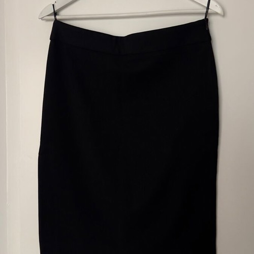 Mini skirt ICE used, black cotton with side slit, size S