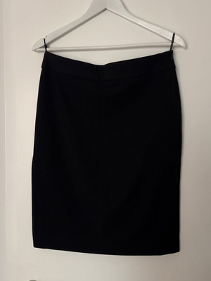 Mini skirt ICE used, black cotton with side slit, size S