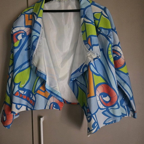 Gabardine like new in fantastic white and multicolor shades
