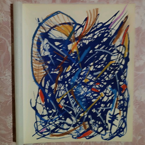 Abstract art triptych BLUE made to order