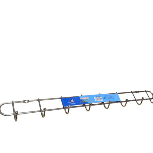 Metal wall hanger 8 positions silver new 48x5x4cm