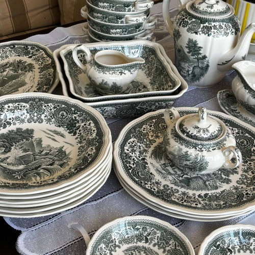 Villeroy&Boch Burgenland porcelain dinnerware set, green
