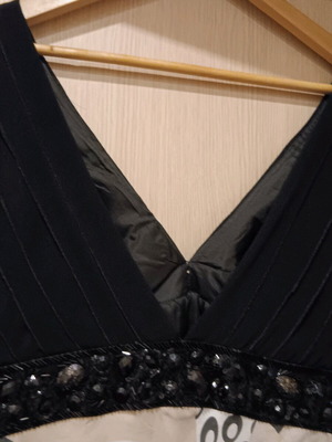 Silk dress like new, size XXL, black and beige
