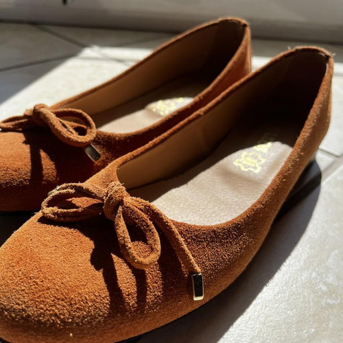 Sagiakos ballerinas new, leather, brown-orange, size 39