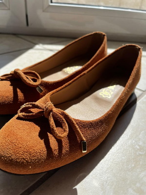 Sagiakos ballerinas new, leather, brown-orange, size 39