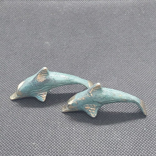 Bronze decorative dolphins new, small handmade pack