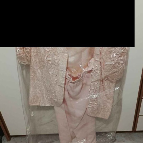Karen Millen evening set with lace jacket and skirt used, pink