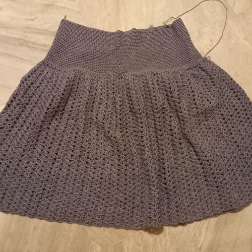 Knitted skirt used, gray, size S