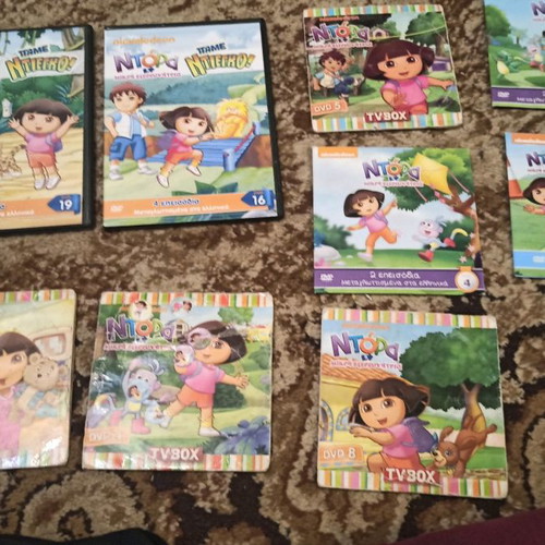 Dora DVDs dubbed used, set of 30