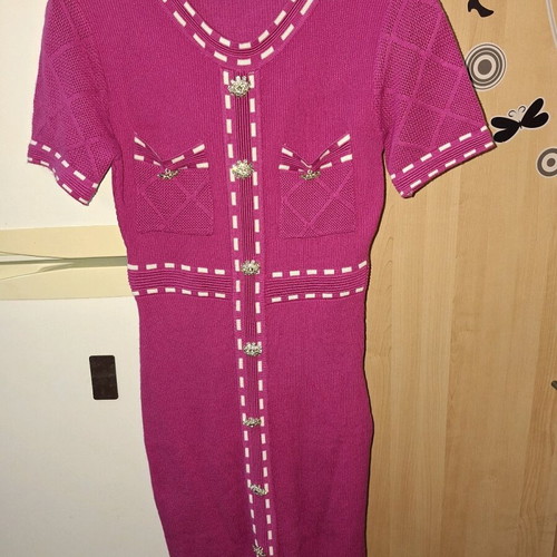 Knit midi pencil dress pink like new