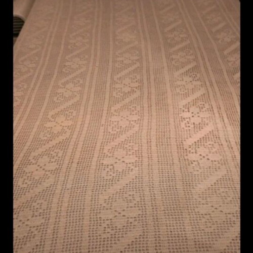 Handmade ecru cotton blanket for double bed like new