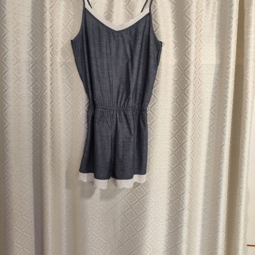 Esmara one-piece like new, 100% cotton, white and blue