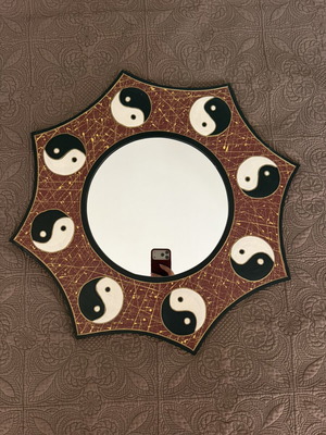 Yin Yang mirror handmade style in excellent condition