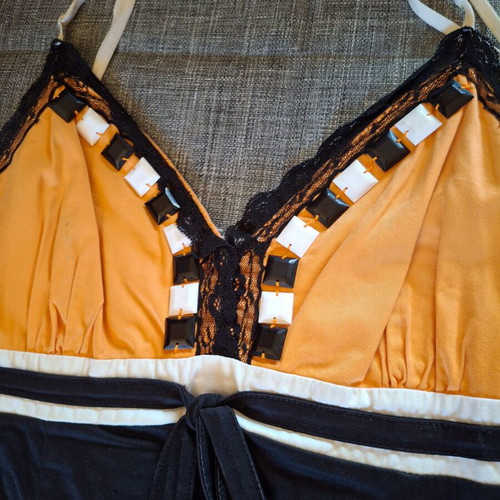 Billy Sabbado dress used, black and orange, size M