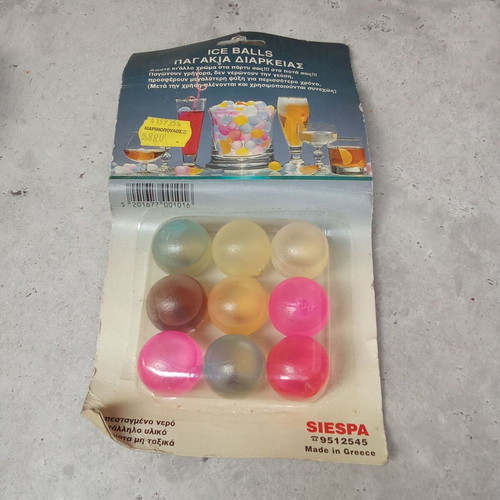 Collectible Ice Balls for drinks PI MI Prisunic Marinopoulos 1990s new