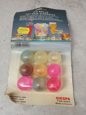 Collectible Ice Balls for drinks PI MI Prisunic Marinopoulos 1990s new