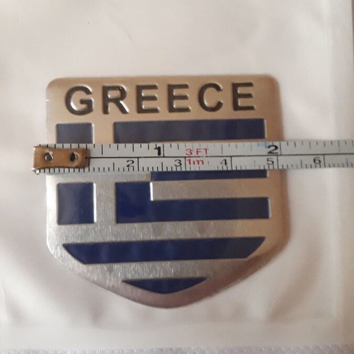 Aluminum Greece flag sticker new, waterproof and fade resistant