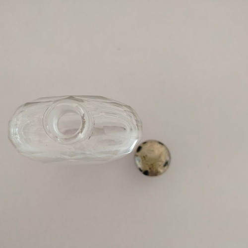 Glass bottle from barber set used