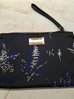 Τσαντάκι clutch καινούργιο, μαύρο και μπλε