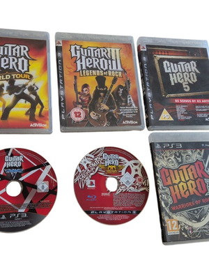 Guitar Hero PS3 games bundle, 6 used discs