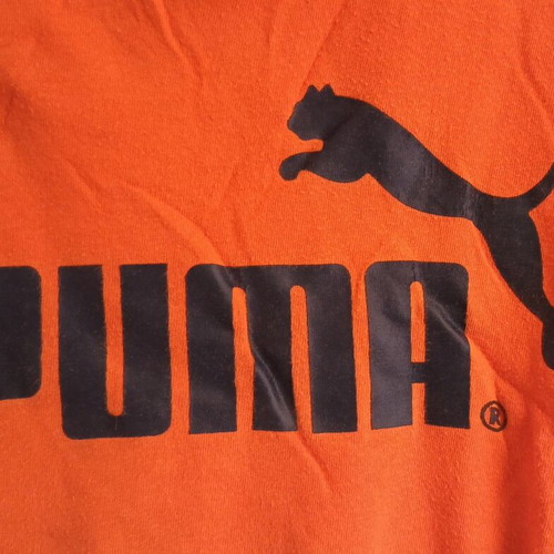 Puma men's t-shirt orange with logo size XXL like new