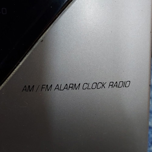 Table clock radio used with AM/FM and alarm