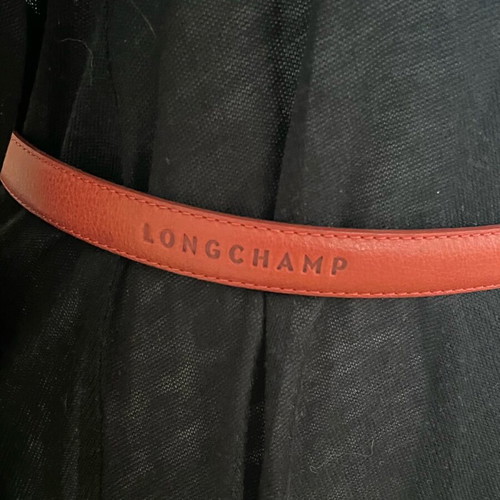 Longchamp women's belt used, orange leather, size 75
