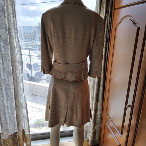Zara beige suit used, size M/L, linen and viscose