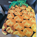 Beach towel used in pineapple shape