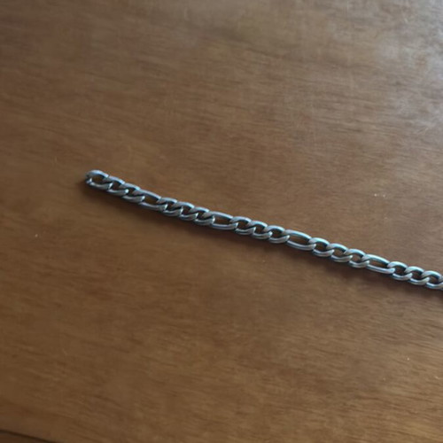 Figaro silver chain 52cm used with magnetic clasp