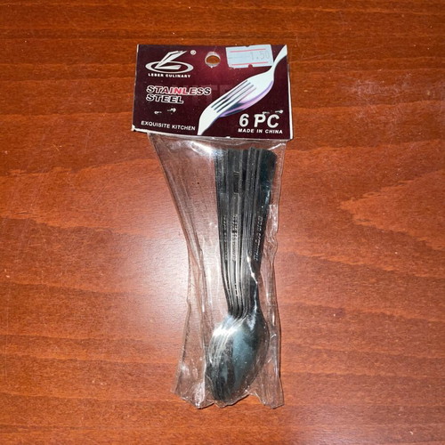Leber Culinary set of 6 stainless steel spoons