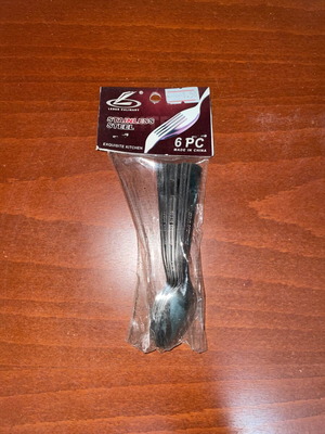 Leber Culinary set of 6 stainless steel spoons