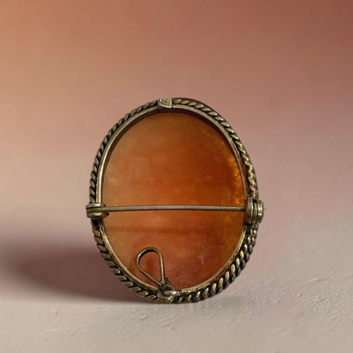 Cameo brooch and pendant silver 800, vintage, like new