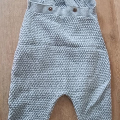 ZARA knitted salopette like new, 3–6 months, grey