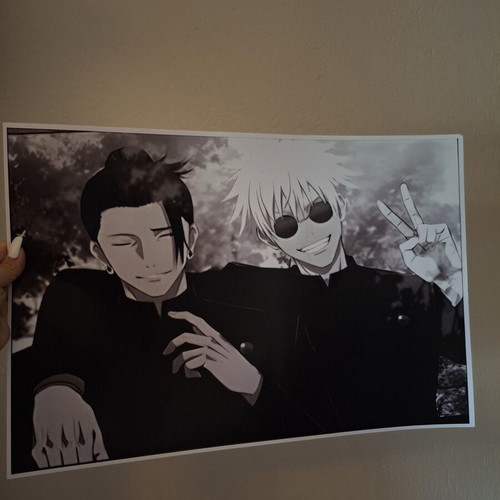Gojo and Geto poster new, A3 shiny hard paper