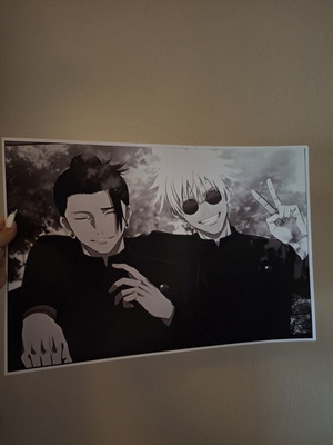 Gojo and Geto poster new, A3 shiny hard paper